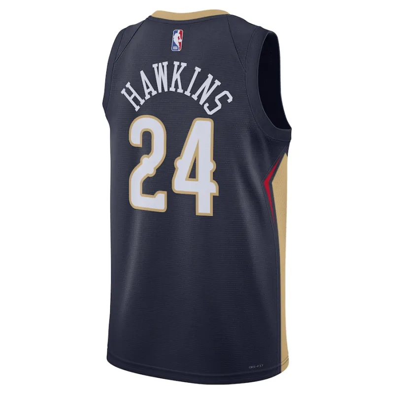 Jordan Hawkins, New Orleans Pelicans, Édition Icone, Bleu marine