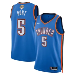 Maglia Swingman delle Finali NBA 2025 di Oklahoma City Thunder Luguentz Dort - Edizione Icona - Blu