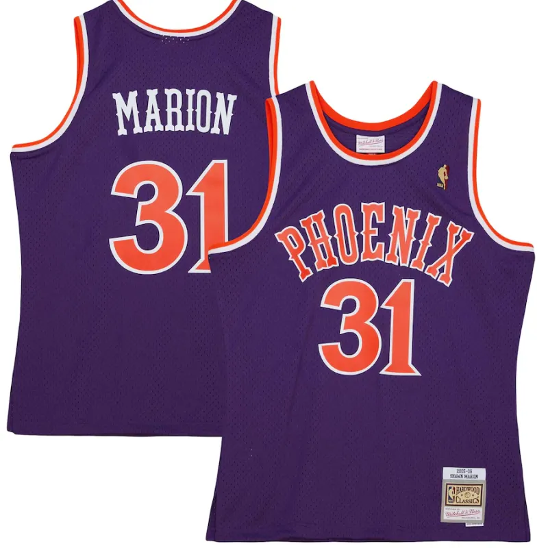 Maglia edizione Fan Classica 2005/06 di Shawn Marion per i Phoenix Suns di Mitchell & Ness - Viola