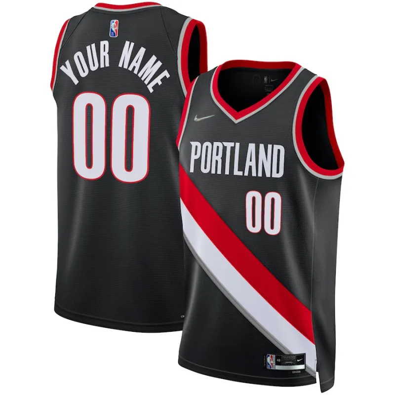 Portland Trail Blazers 2021/22 Custom Jersey, Icon Edition, Black