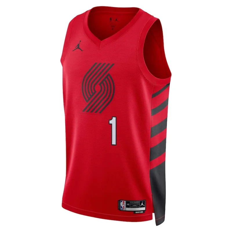 Anfernee Simons, Portland Trail Blazers, Statement Edition, Red