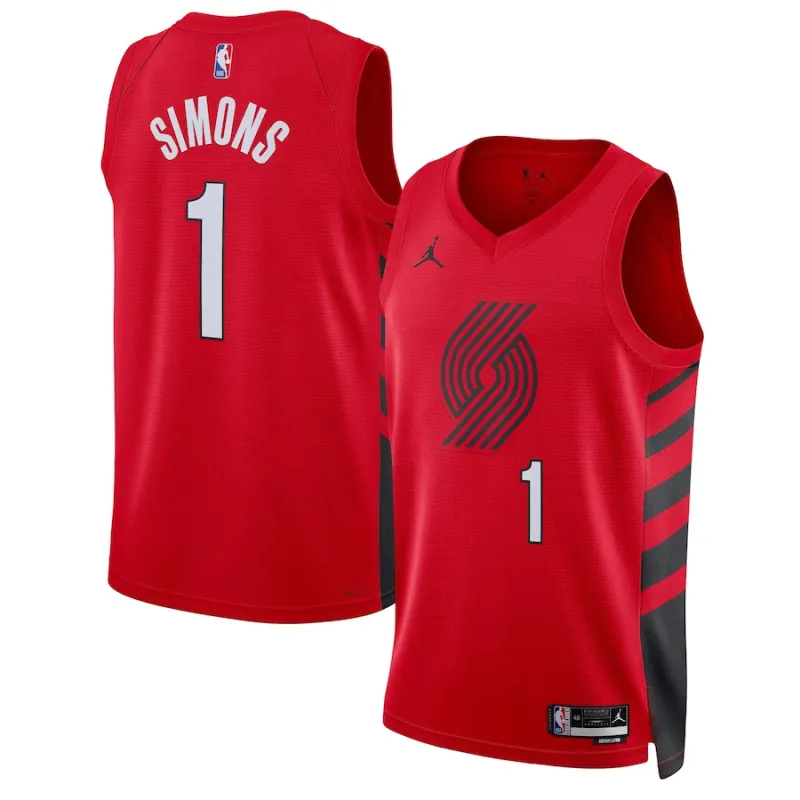 Anfernee Simons, Portland Trail Blazers, Statement Edition, Red