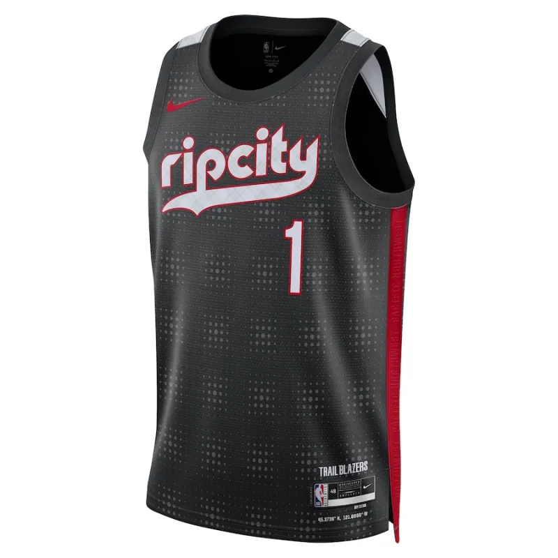 Anfernee Simons, Portland Trail Blazers, 2024/25 City Edition, Black