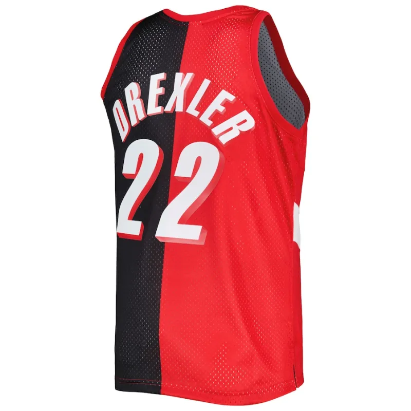 Clyde Drexler, Portland Trail Blazers, 1991/92, Rouge/Noir