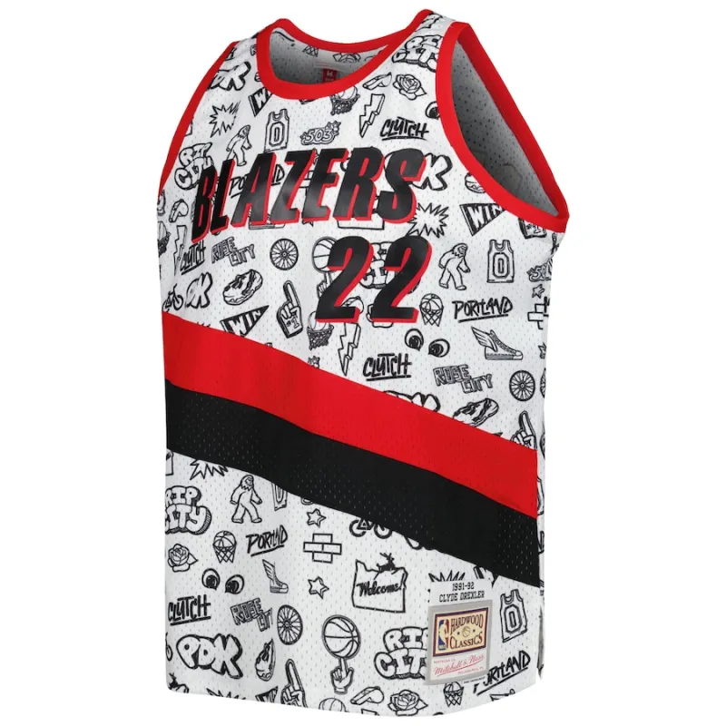 Clyde Drexler, Portland Trail Blazers, 1991/92, Blanc