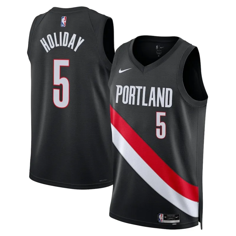 Portland Trail Blazers Jrue Holiday Swingman Trikot - Icon Edition - Schwarz