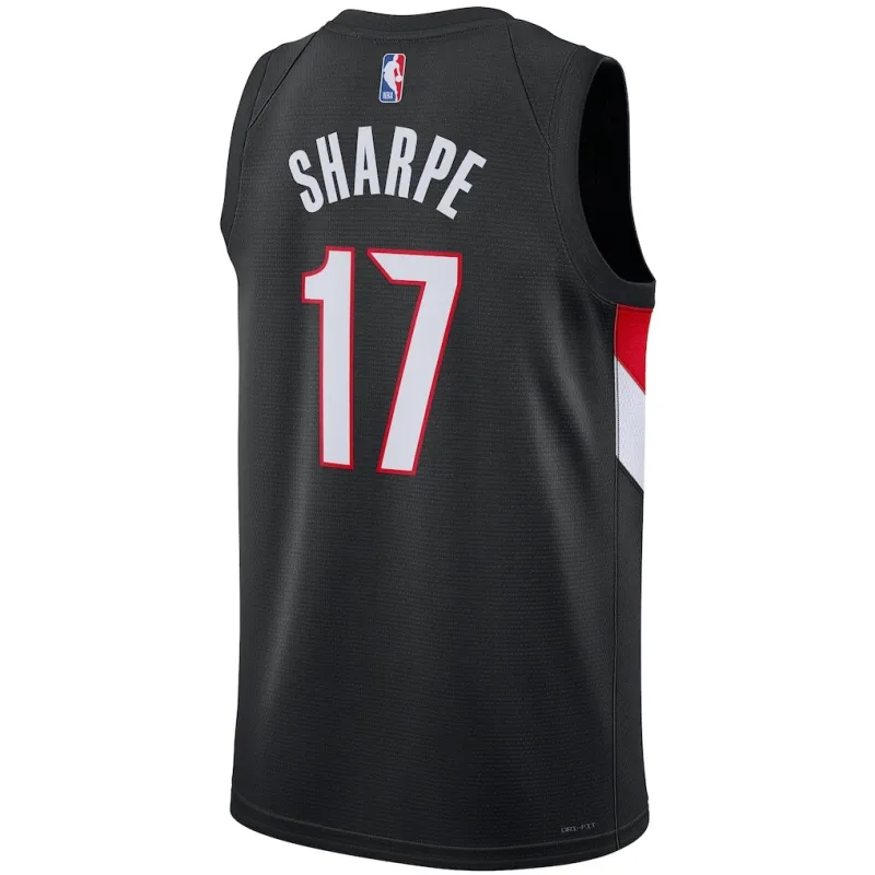 Maglia Swingman dei Portland Trail Blazers Shaedon Sharpe - Edizione Icona - Nera