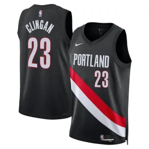 Portland Trail Blazers Donovan Clingan Swingman Jersey - Icon Edition - Black