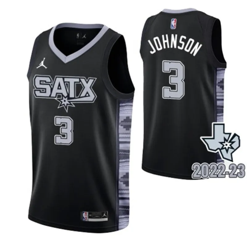 Maillot de Keldon. San Antonio Spurs. Édition de la ville 2022/23. Vert