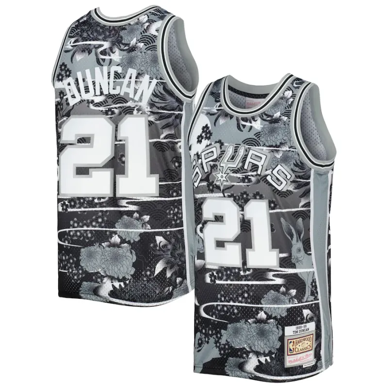 Maillot Tim Duncan San Antonio Spurs 1998/99 Lunar New Year Vintage