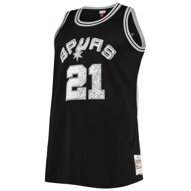 Tim Duncan, San Antonio Spurs, 1998/99, Édition Diamant du 75e Anniversaire de la NBA, Noir