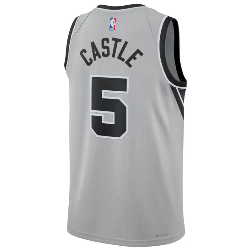 Maglia Swingman degli San Antonio Spurs Stephen Castle - Edizione Statement - Grigia