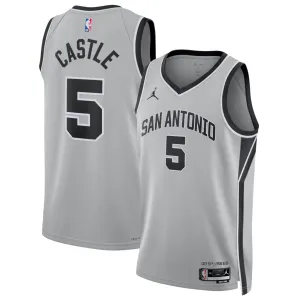 San Antonio Spurs Stephen Castle Swingman Jersey - Statement Edition - Gray