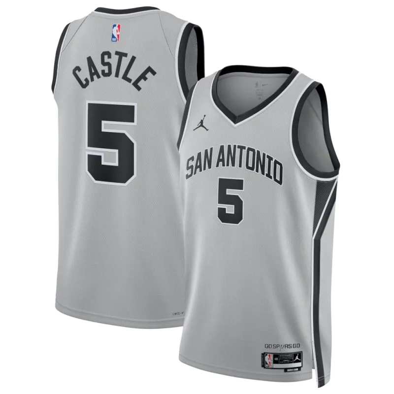 Maglia Swingman degli San Antonio Spurs Stephen Castle - Edizione Statement - Grigia