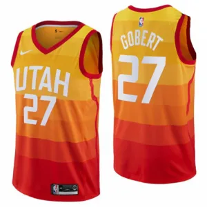 Rudy Gobert, Utah Jazz, City Edition, Orange