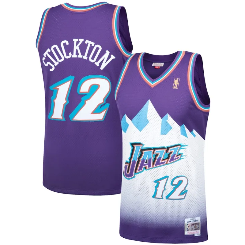 Maglia per tifosi di John Stockton dell'Utah Jazz, Viola