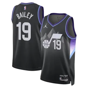 Maglia Swingman degli Utah Jazz Ace Bailey - Edizione Statement - Nera