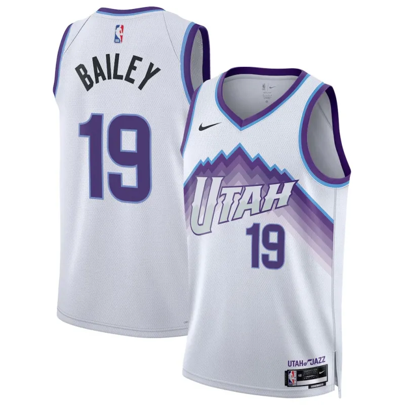 Maglia Swingman degli Utah Jazz Ace Bailey - Edizione Association - Bianca