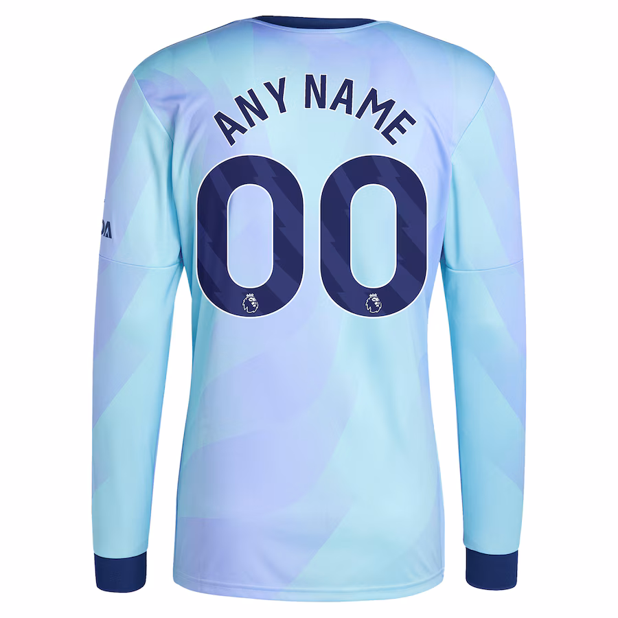 Camiseta réplica de manga larga tercera de Arsenal 2024/25 - Versión para hinchas (Azul marino claro)