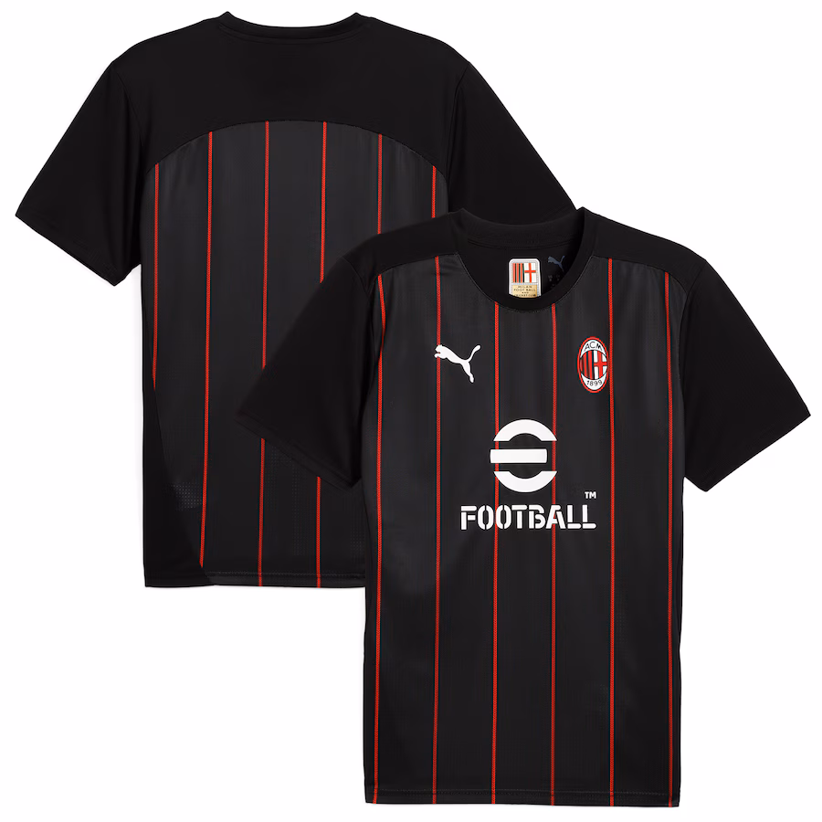 Camiseta de entrenamiento previo al partido 2024/25 negra del AC Milan