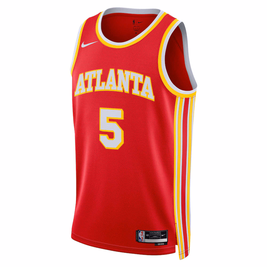 Dejounte Murray, Atlanta Hawks Unisex Swingman Jersey - Icon Edition - Red