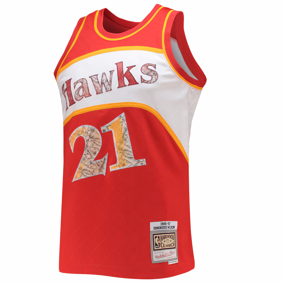 Maillot Mitchell & Ness Dominique Wilkins Atlanta Hawks 75e Anniversaire