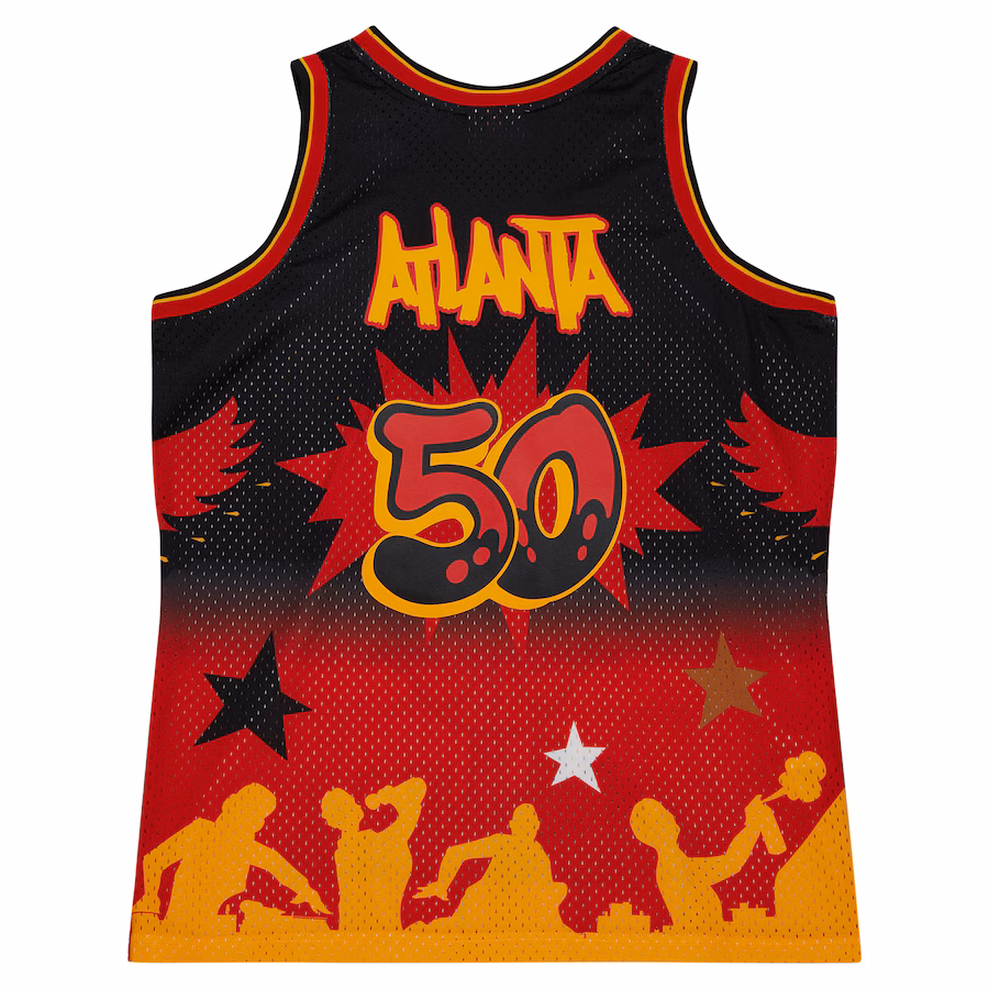 Camiseta Atlanta Hawks Mitchell & Ness x Tats Cru HWC Fashion