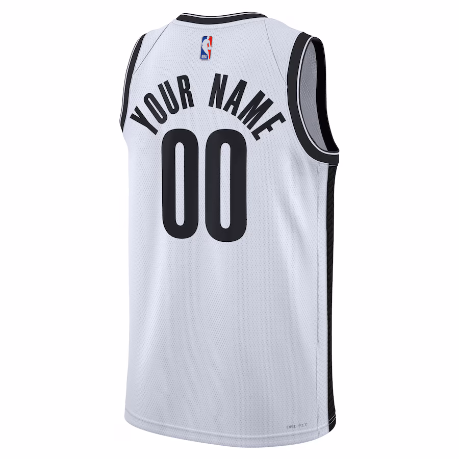 Brooklyn Nets, Unisex Swingman Custom Jersey - Association Edition - White