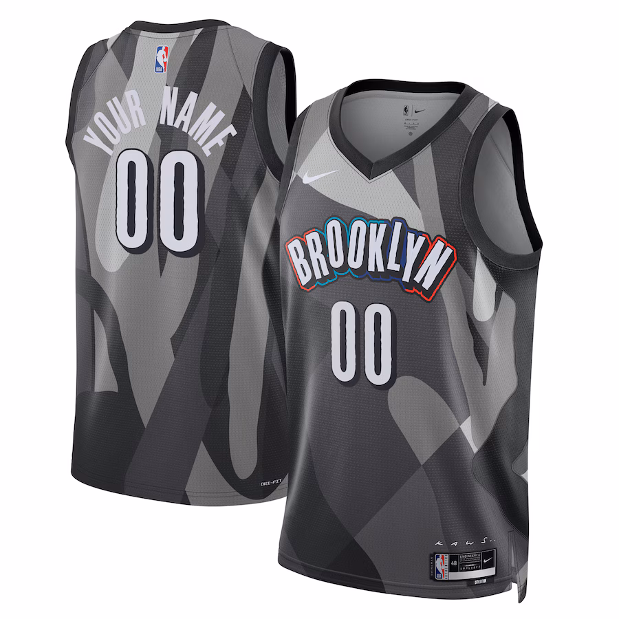 Camiseta Swingman personalizada unisex 2024/25 de los Brooklyn Nets - Edición Ciudad - Gris