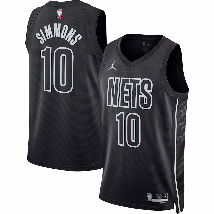 Ben Simmons, Camiseta Swingman Unisex de los Brooklyn Nets - Edición Statement - Negro
