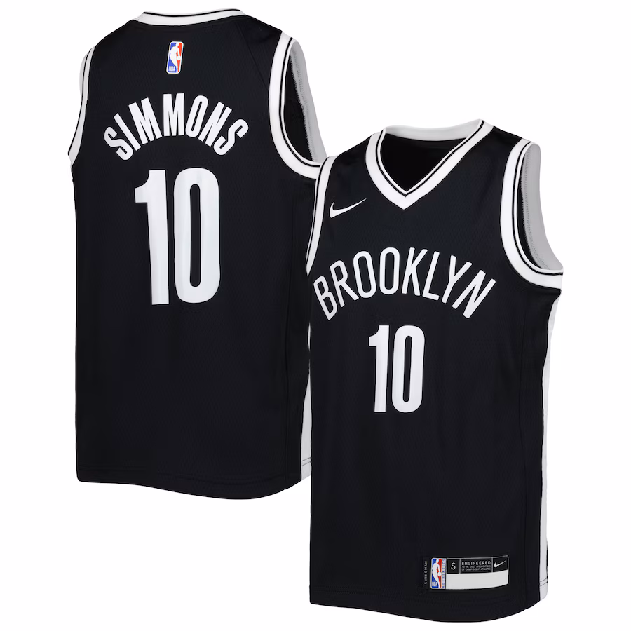 Camiseta Swingman Juvenil de los Brooklyn Nets de Ben Simmons - Édition Icon - Negro
