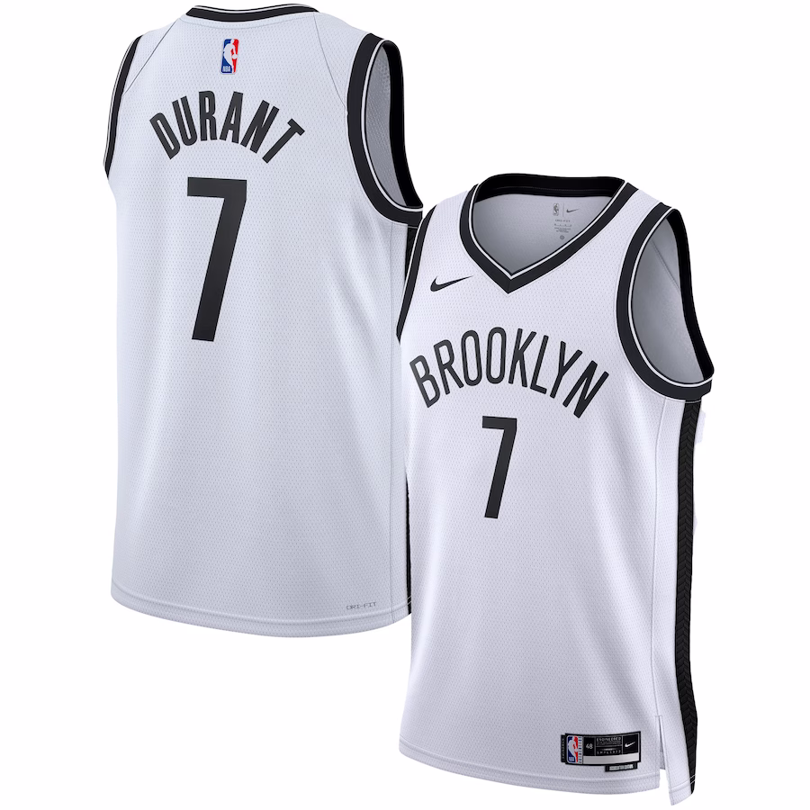 Camiseta Swingman Unisex de los Brooklyn Nets de Kevin Durant - Edición Asociación - Blanco
