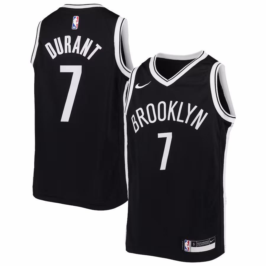 Maglia Swingman per giovani dei Brooklyn Nets di Kevin Durant - Edizione icona - Nero