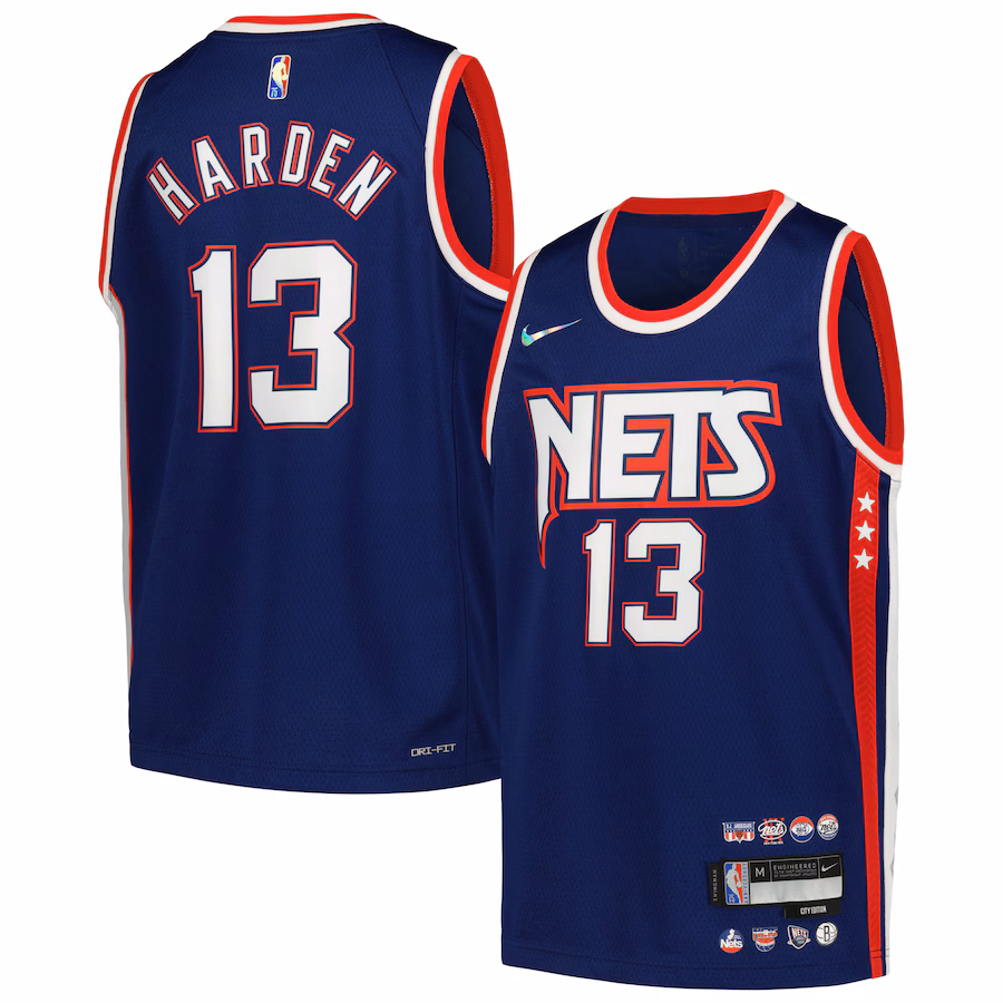 Maglia Swingman per giovani dei Brooklyn Nets di James Harden - Edizione Città - Blu marino