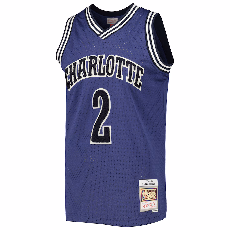 Larry Johnson Charlotte Hornets Mitchell & Ness 1994/95 Hardwood Classics Jersey