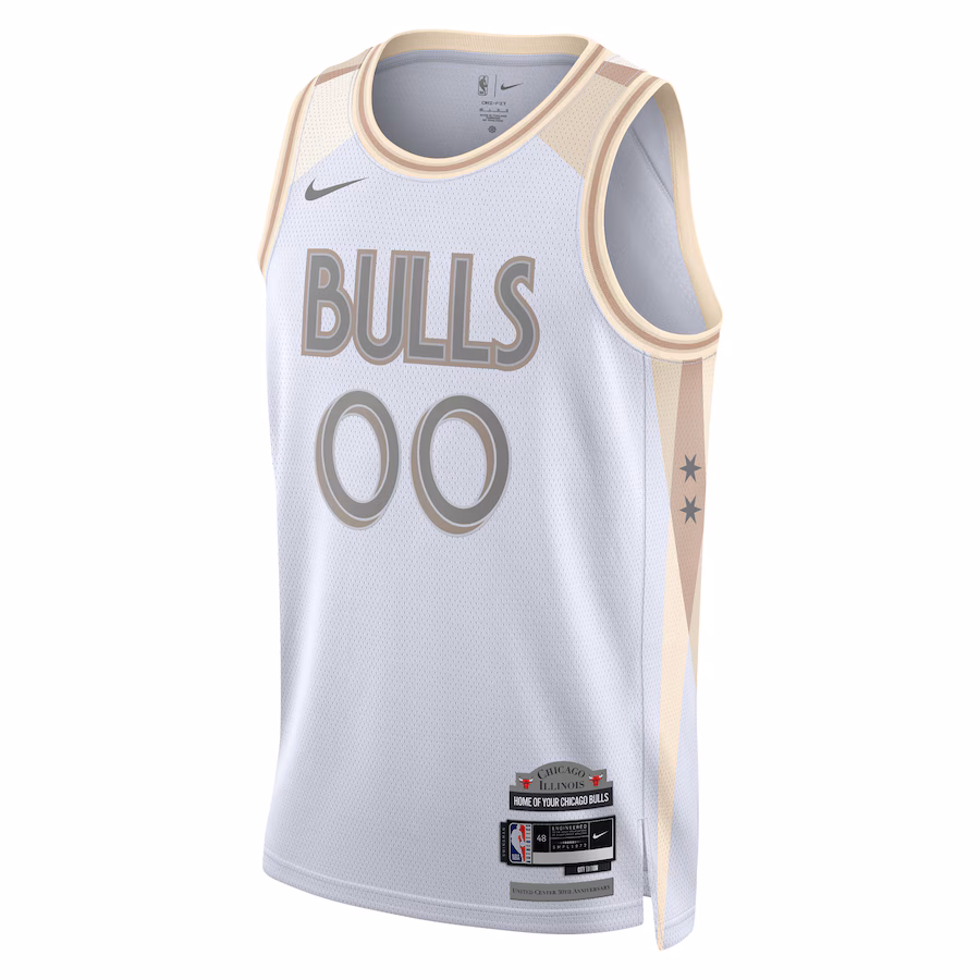 Chicago Bulls Unisex 2024/25 Custom Swingman Jersey - City Edition - White