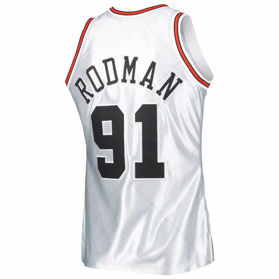 Dennis Rodman Chicago Bulls Mitchell & Ness 1997/98 Classic 75th Anniversary Swingman Jersey - Platinum