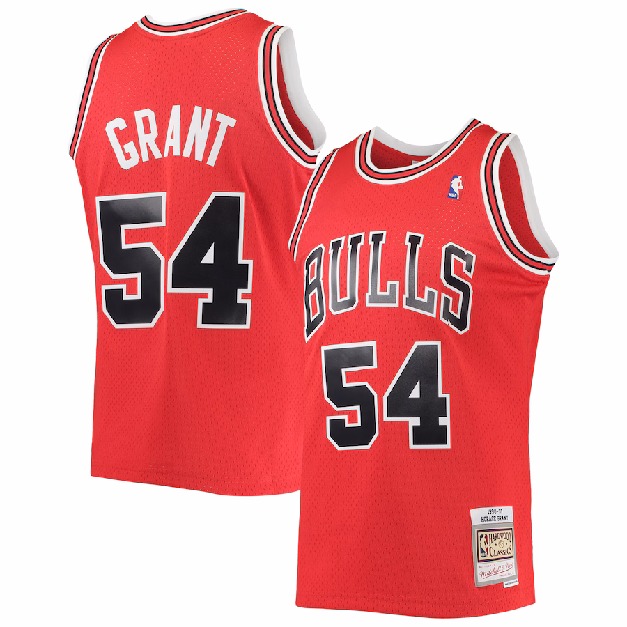 Horace Grant Camiseta Swingman Vintage Dark 1990/91 de los Chicago Bulls Mitchell & Ness - Rojo