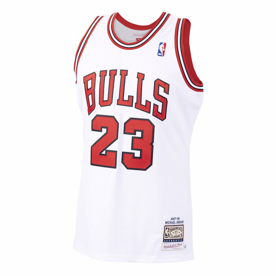 Michael Jordan Camiseta de los Hardwood Classics 1997/98 de los Chicago Bulls Mitchell & Ness - Blanco