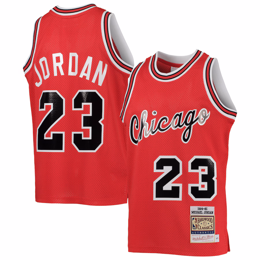 Michael Jordan Chicago Bulls Mitchell & Ness Youth 1984/85 Hardwood Classics Jersey - Red