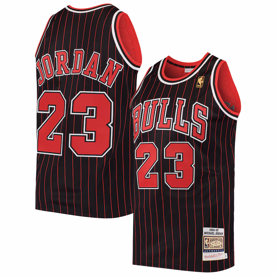 Michael Jordan Camiseta de los Hardwood Classics 1996/97 de los Chicago Bulls Mitchell & Ness - Negro