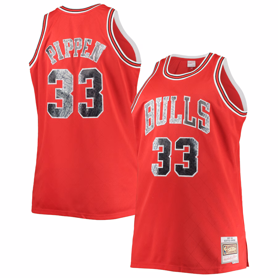 Camiseta Scottie Pippen Chicago Bulls Mitchell & Ness Big & Tall NBA 75º Aniversario Diamond Edition 1997/98