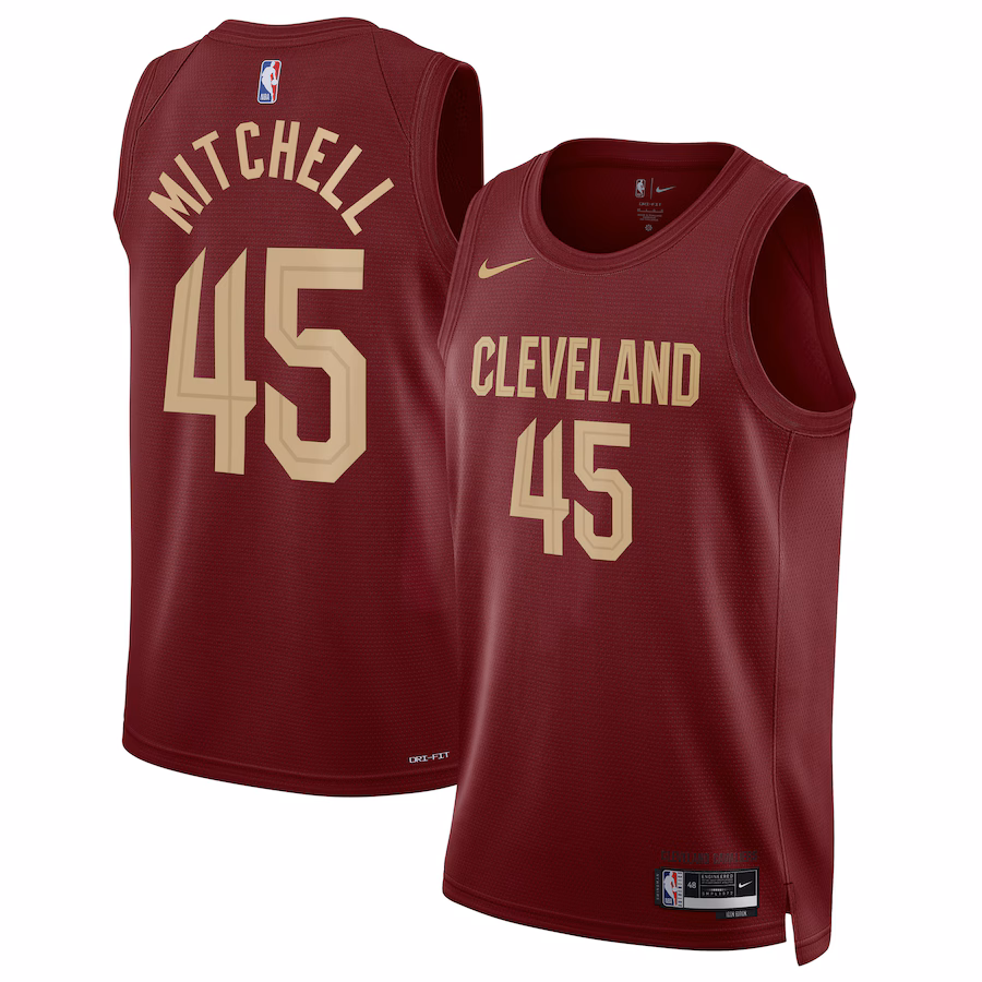 Donovan Mitchell Cleveland Cavaliers Unisex Swingman-Jersey - Icon Edition - Burgundrot