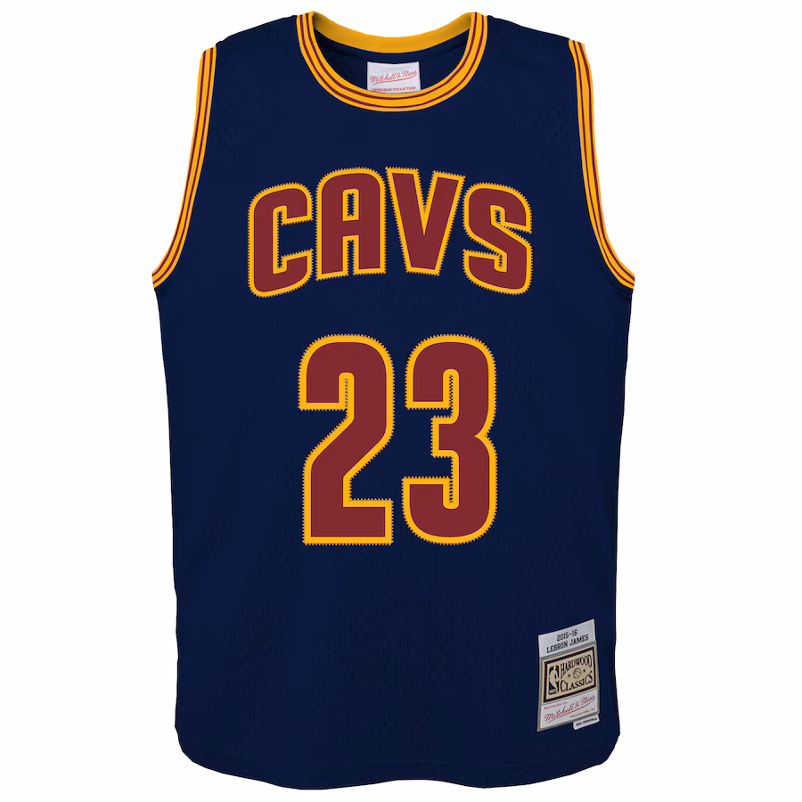 LeBron James Cleveland Cavaliers Mitchell & Ness Youth 2015/16 Hardwood Classics Swingman Jersey - Navy Blue