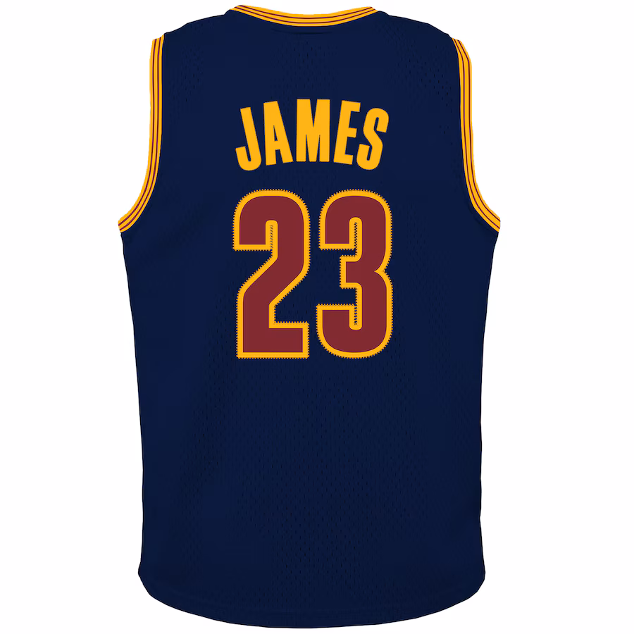 LeBron James Cleveland Cavaliers Mitchell & Ness Youth 2015/16 Hardwood Classics Swingman Jersey - Navy Blue