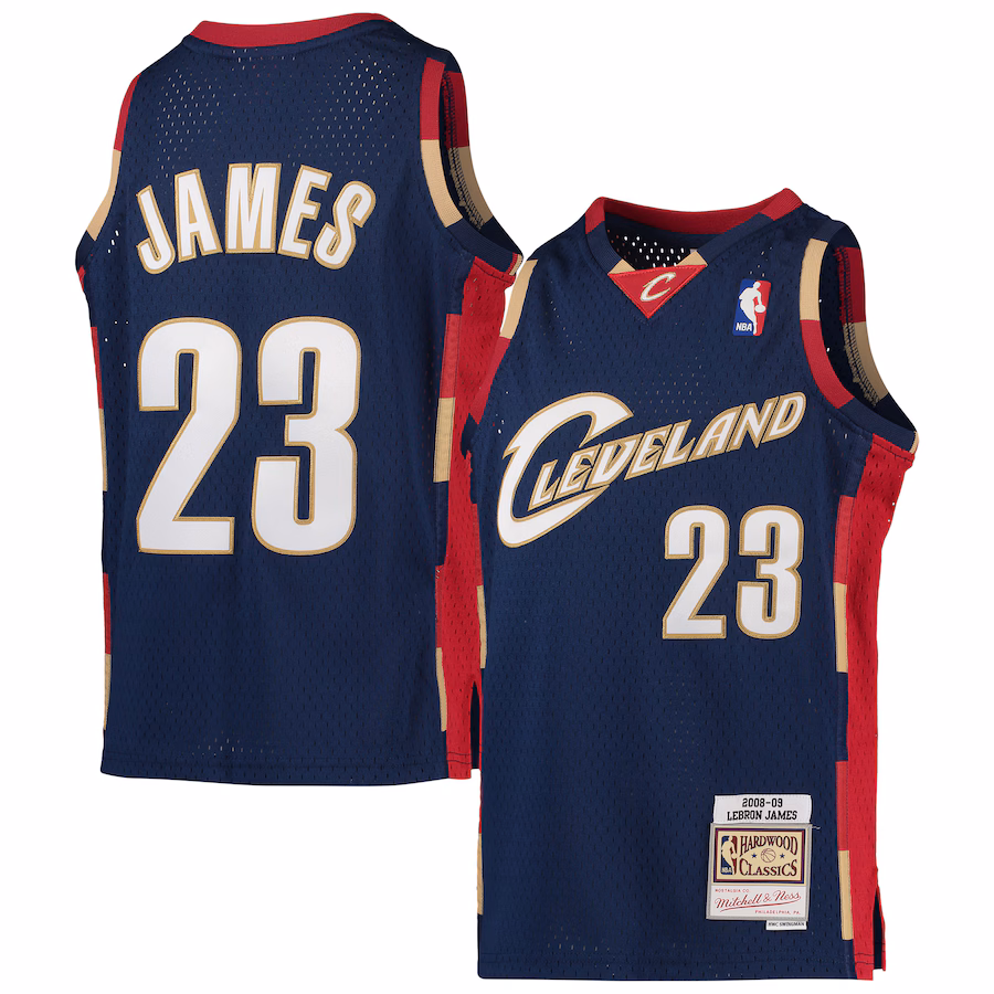 LeBron James Cleveland Cavaliers Mitchell & Ness Jugend 2008-09 Hardwood Classics Swingman-Jersey - Marineblau