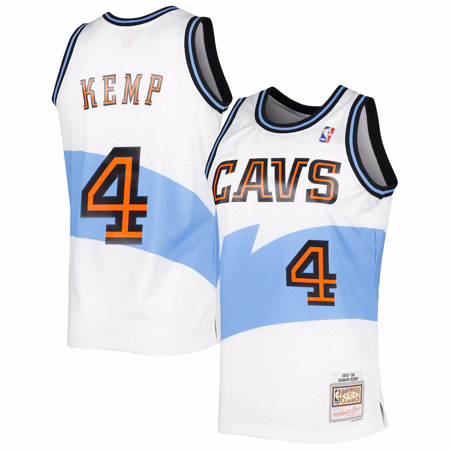 Shawn Kemp Cleveland Cavaliers Mitchell & Ness Hardwood Classics Swingman-Jersey - Weiß