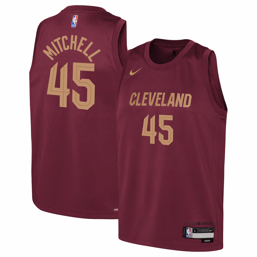 Donovan Mitchell Cleveland Cavaliers Jugend Swingman-Jersey - Icon Edition - Burgundrot