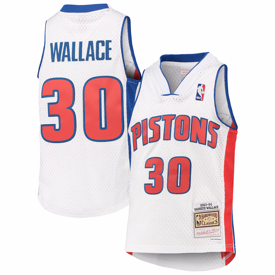 Rasheed Wallace Detroit Pistons Mitchell & Ness Youth 2003/04 Hardwood Classics Swingman Jersey