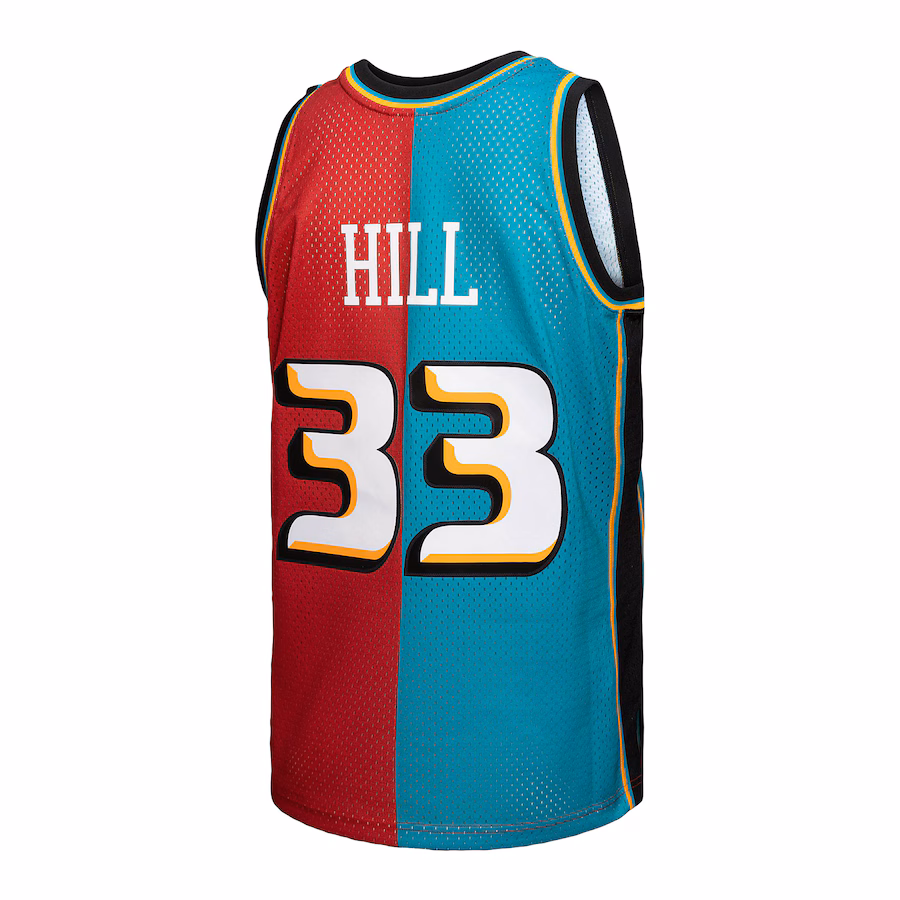 Grant Hill Pistons 1999/00 Swingman Jersey - Turquoise/Red